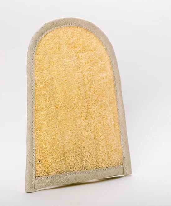 Manopla doble cara exfoliante de Luffa